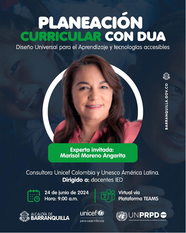 Webinar Planeación Curricular con DUA Diseño Universal para el aprendizaje y tecnologías accesibles